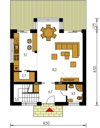 Plan de sol du rez-de-chaussée - TREND 286